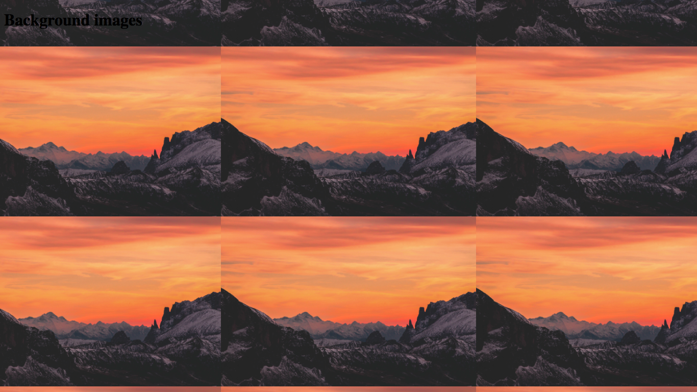 The mountains image is now tiled!