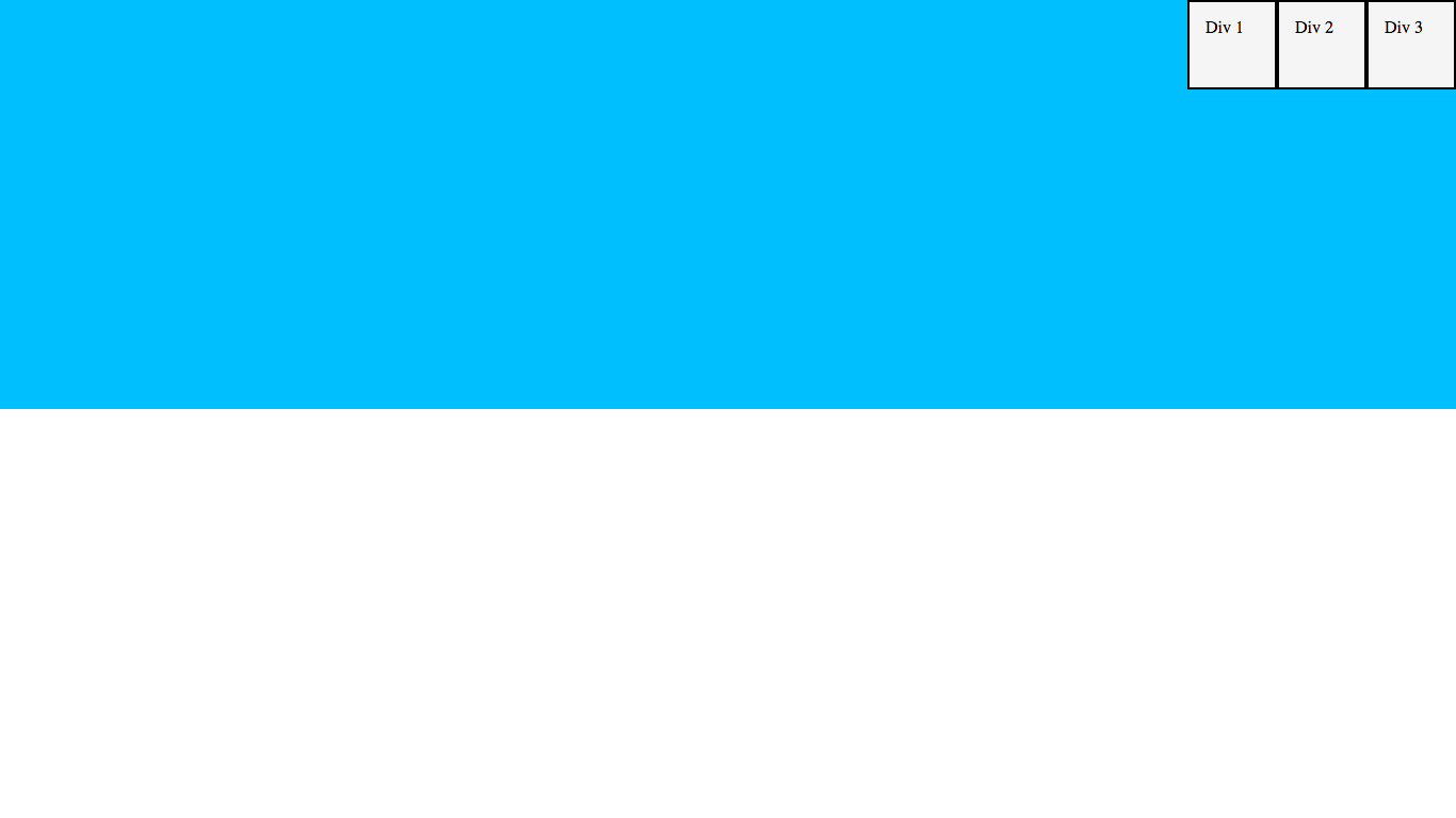 The items are right-aligned within the wrapper div