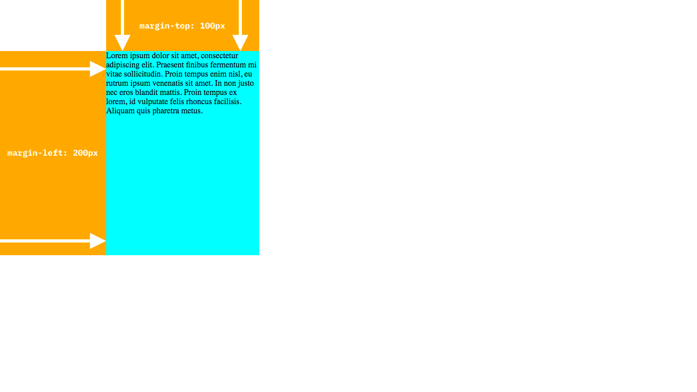 The margin-top and margin-left un-invisibleized