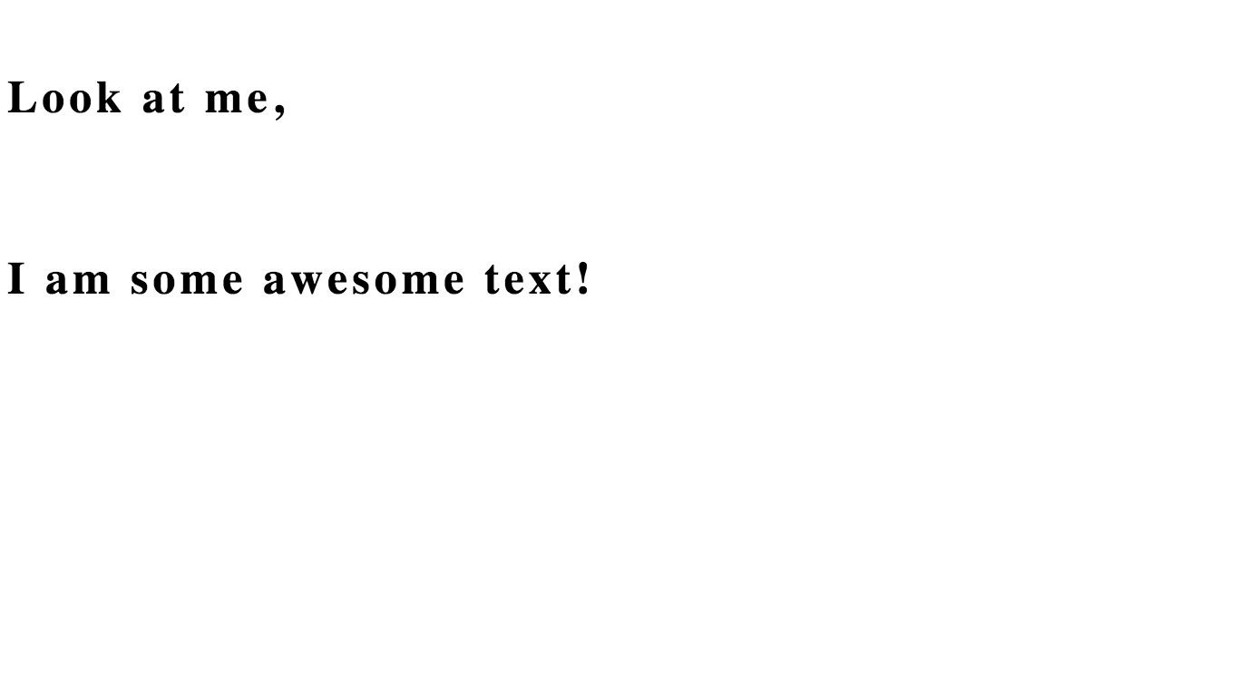 The letters are much more spread out