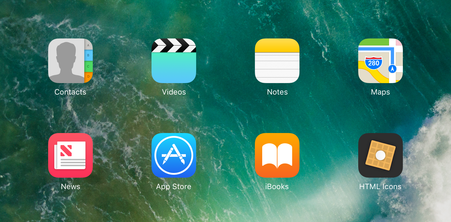 Now our waffle icon is on the home screen!