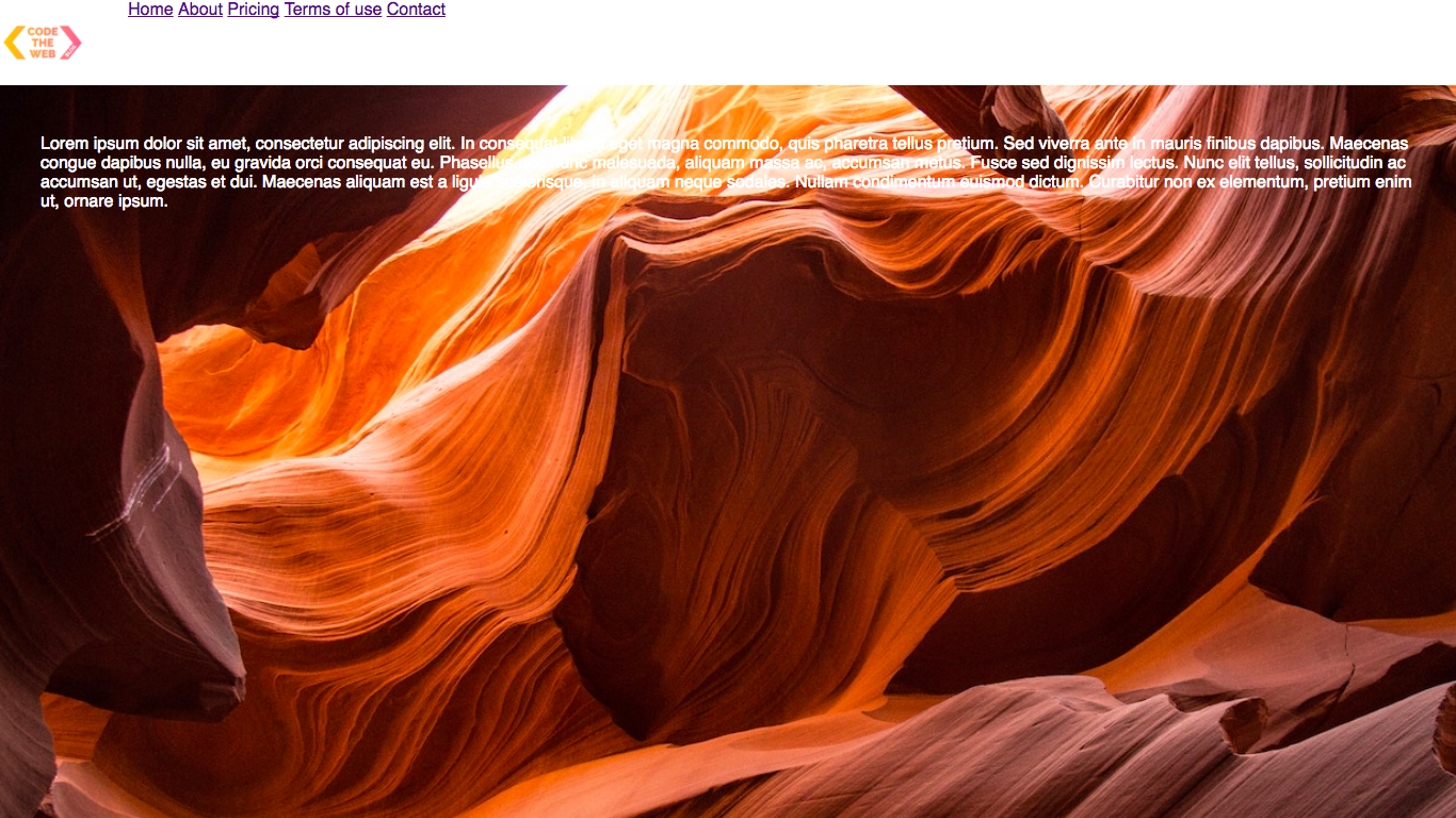 The nav-bar items are now at the top of the screen